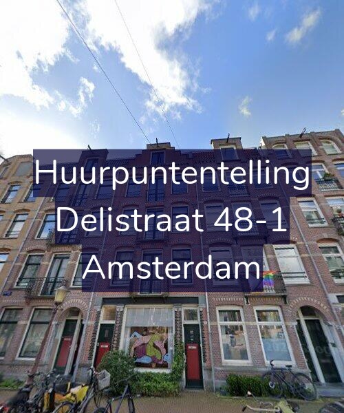 Foto gevel Huurpuntentelling voor Delistraat 48-1, Amsterdam