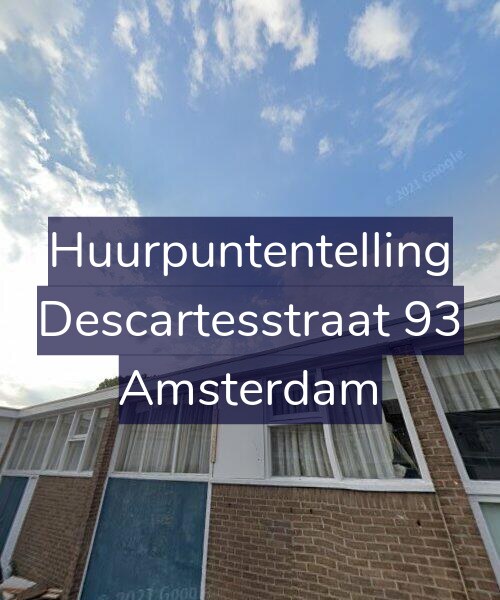 Foto gevel Huurpuntentelling voor Descartesstraat 93, Amsterdam