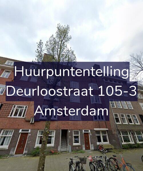 Foto gevel Huurpuntentelling voor Deurloostraat 105-3, Amsterdam