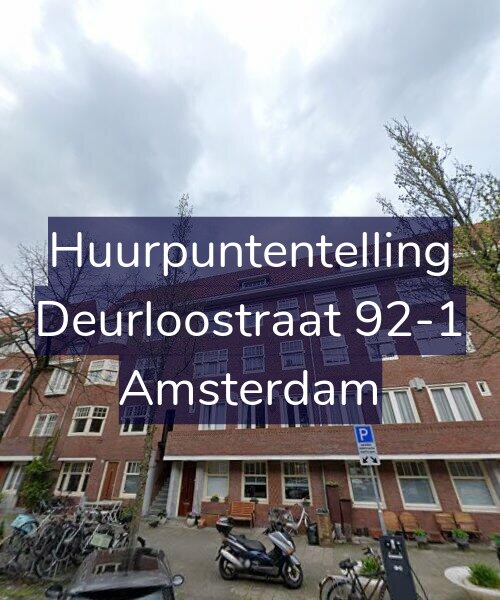 Foto gevel Huurpuntentelling voor Deurloostraat 92-1, Amsterdam