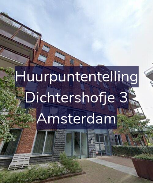 Foto gevel Huurpuntentelling voor Dichtershofje 3, Amsterdam