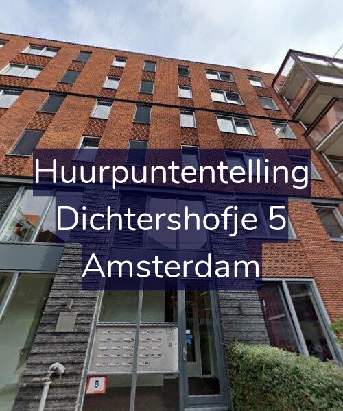 Foto gevel Huurpuntentelling voor Dichtershofje 5, Amsterdam