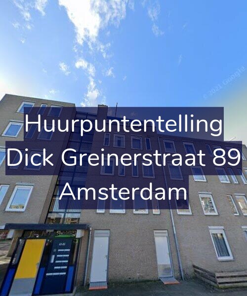 Foto gevel Huurpuntentelling voor Dick Greinerstraat 89, Amsterdam