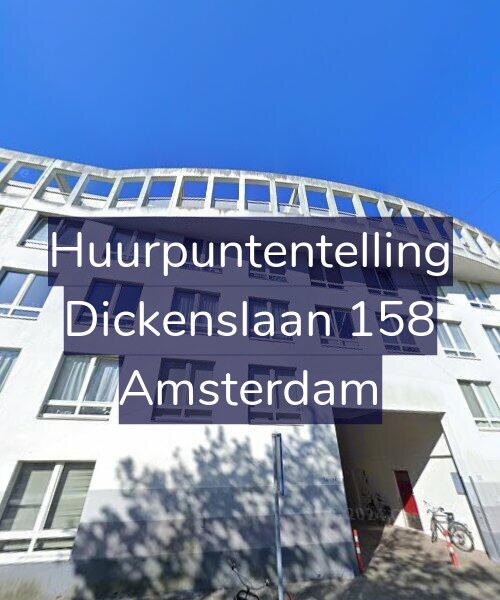 Foto gevel Huurpuntentelling voor Dickenslaan 158, Amsterdam