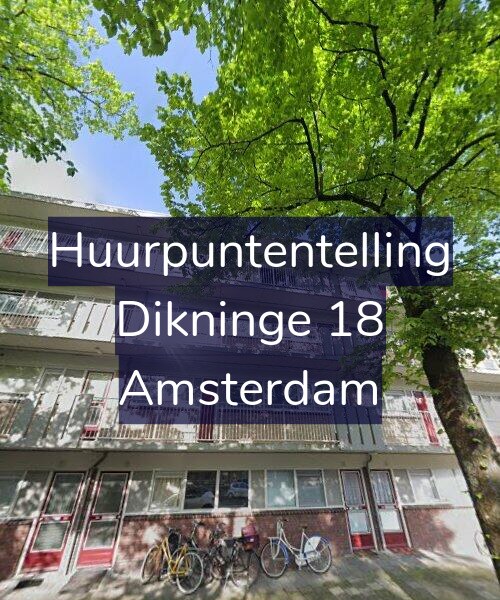 Foto gevel Huurpuntentelling voor Dikninge 18, Amsterdam