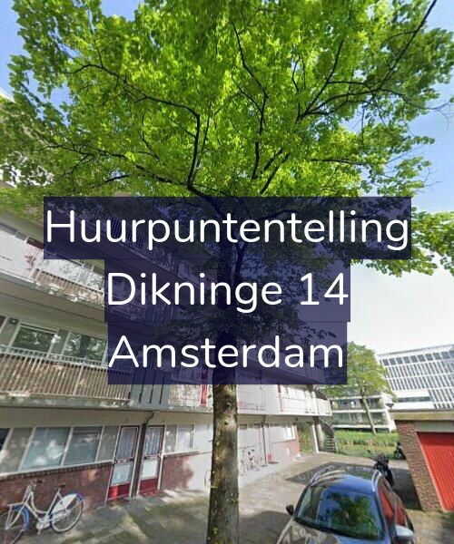 Foto gevel Huurpuntentelling voor Dikninge 14, Amsterdam