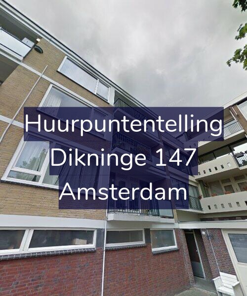 Foto gevel Huurpuntentelling voor Dikninge 147, Amsterdam
