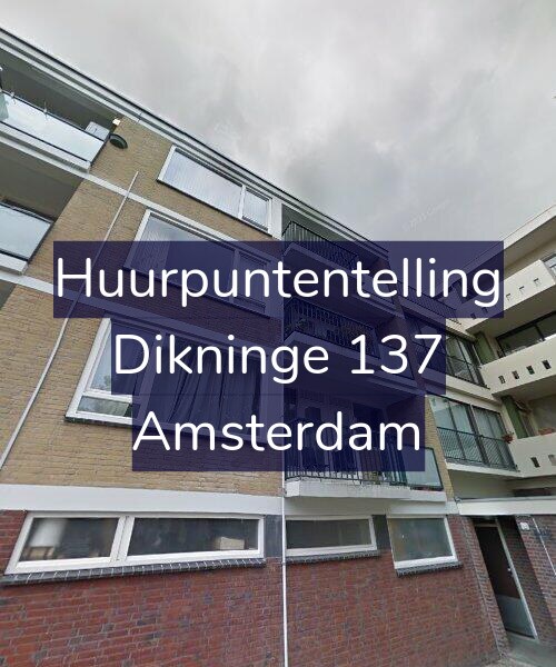 Foto gevel Huurpuntentelling voor Dikninge 137, Amsterdam