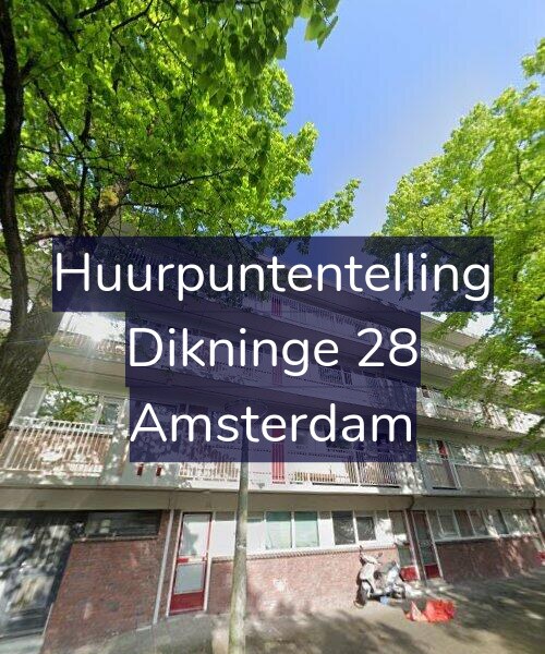Foto gevel Huurpuntentelling voor Dikninge 28, Amsterdam