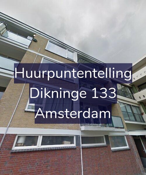 Foto gevel Huurpuntentelling voor Dikninge 133, Amsterdam