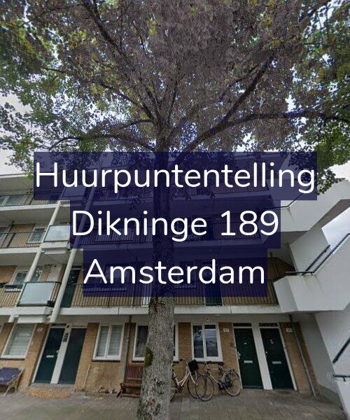 Foto gevel Huurpuntentelling voor Dikninge 189, Amsterdam