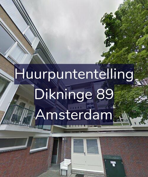 Foto gevel Huurpuntentelling voor Dikninge 89, Amsterdam