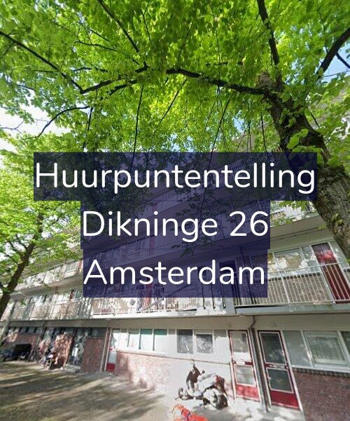 Foto gevel Huurpuntentelling voor Dikninge 26, Amsterdam