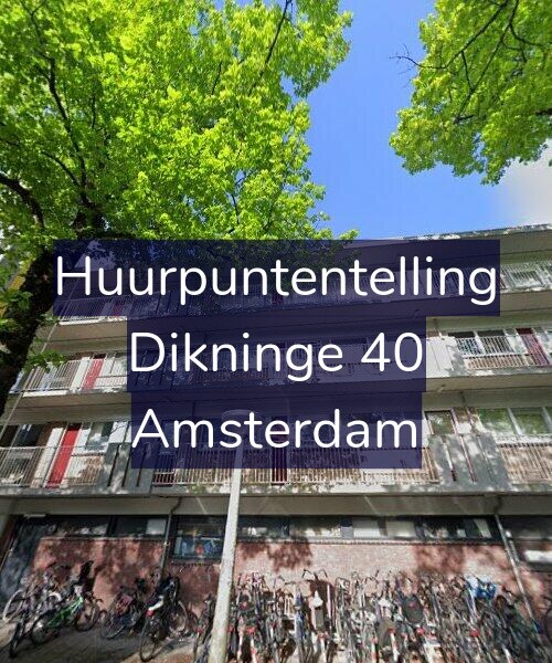 Foto gevel Huurpuntentelling voor Dikninge 40, Amsterdam