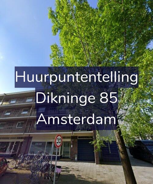 Foto gevel Huurpuntentelling voor Dikninge 85, Amsterdam