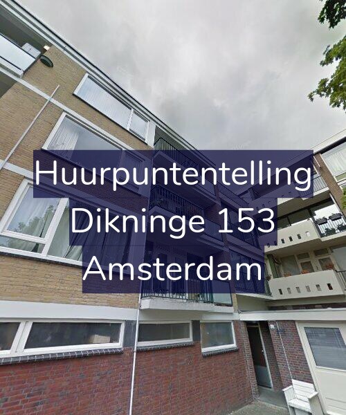 Foto gevel Huurpuntentelling voor Dikninge 153, Amsterdam