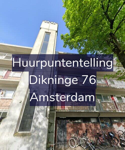 Foto gevel Huurpuntentelling voor Dikninge 76, Amsterdam