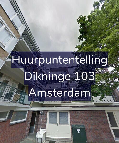 Foto gevel Huurpuntentelling voor Dikninge 103, Amsterdam