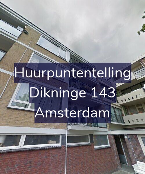 Foto gevel Huurpuntentelling voor Dikninge 143, Amsterdam