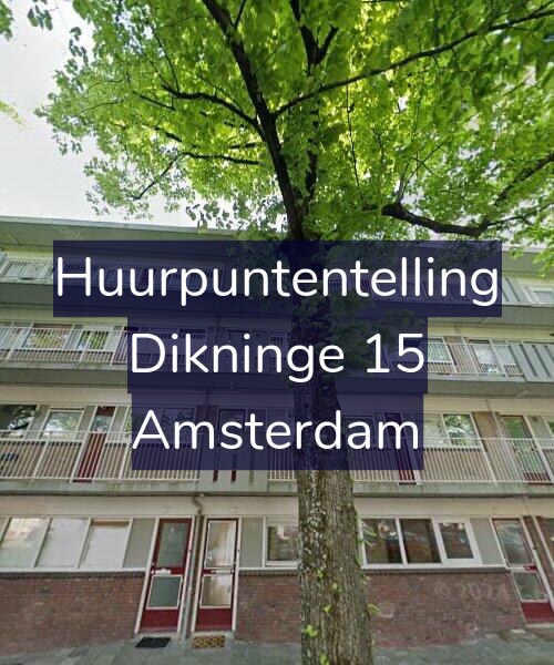 Foto gevel Huurpuntentelling voor Dikninge 15, Amsterdam