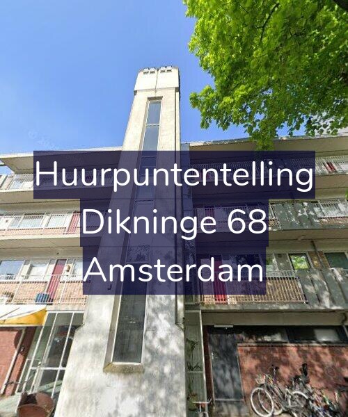 Foto gevel Huurpuntentelling voor Dikninge 68, Amsterdam