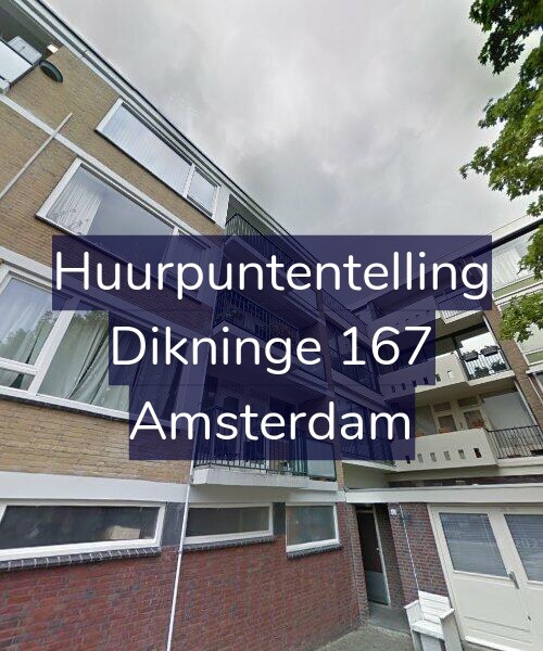 Foto gevel Huurpuntentelling voor Dikninge 167, Amsterdam