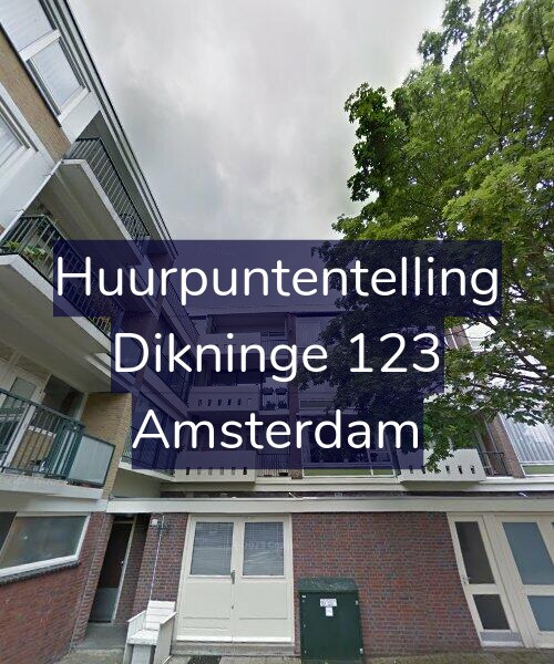 Foto gevel Huurpuntentelling voor Dikninge 123, Amsterdam