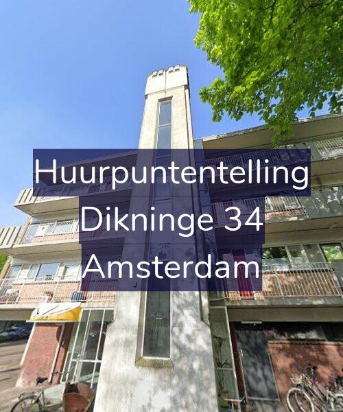Foto gevel Huurpuntentelling voor Dikninge 34, Amsterdam
