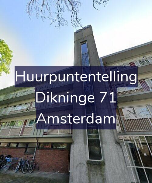 Foto gevel Huurpuntentelling voor Dikninge 71, Amsterdam