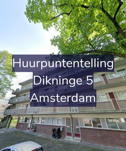 Foto gevel Huurpuntentelling voor Dikninge 5, Amsterdam