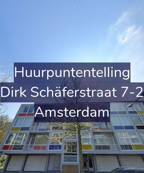 Foto gevel Huurpuntentelling voor Dirk Schäferstraat 7-2, Amsterdam