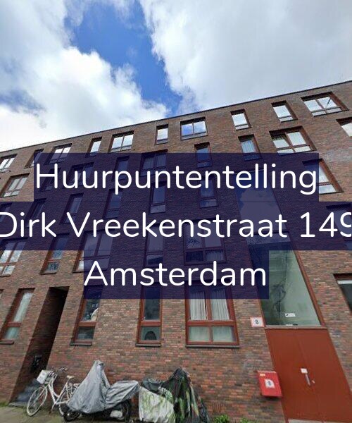 Foto gevel Huurpuntentelling voor Dirk Vreekenstraat 149, Amsterdam