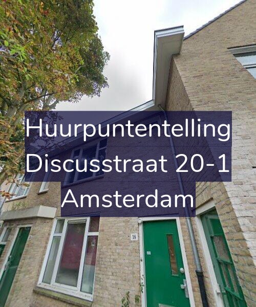 Foto gevel Huurpuntentelling voor Discusstraat 20-1, Amsterdam