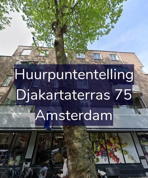 Foto gevel Huurpuntentelling voor Djakartaterras 75, Amsterdam