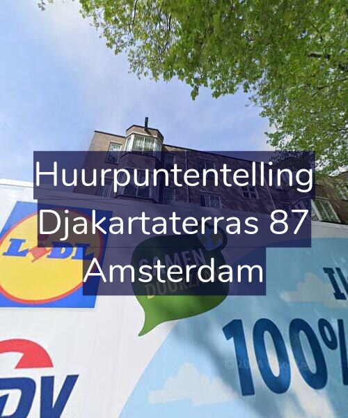 Foto gevel Huurpuntentelling voor Djakartaterras 87, Amsterdam