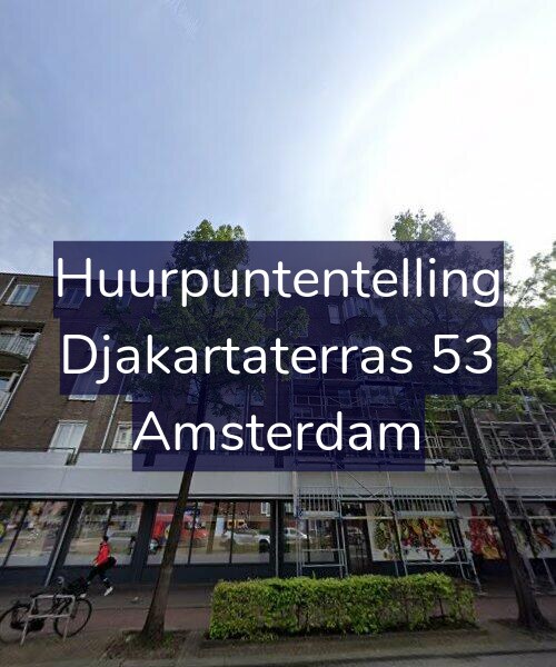 Foto gevel Huurpuntentelling voor Djakartaterras 53, Amsterdam