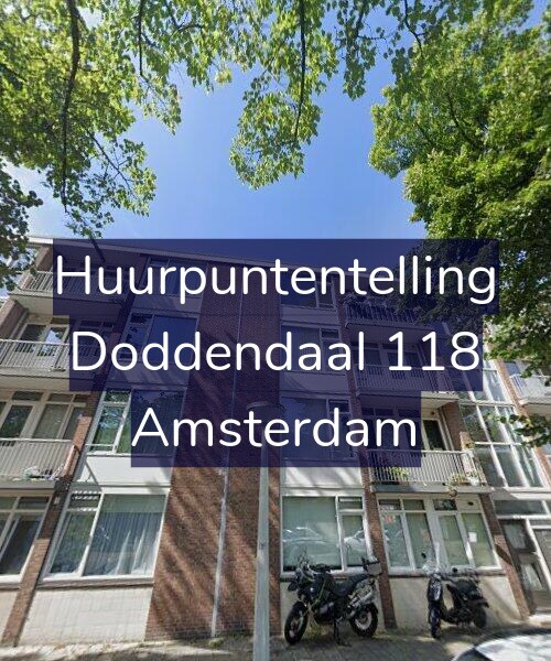 Foto gevel Huurpuntentelling voor Doddendaal 118, Amsterdam