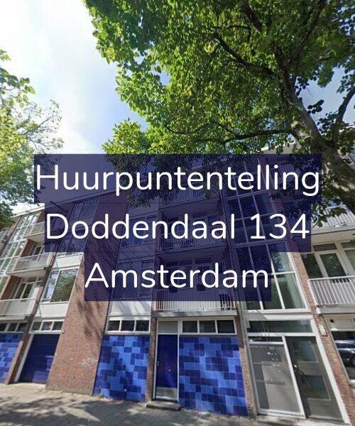 Foto gevel Huurpuntentelling voor Doddendaal 134, Amsterdam