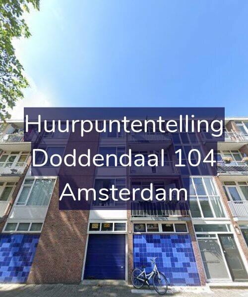 Foto gevel Huurpuntentelling voor Doddendaal 104, Amsterdam
