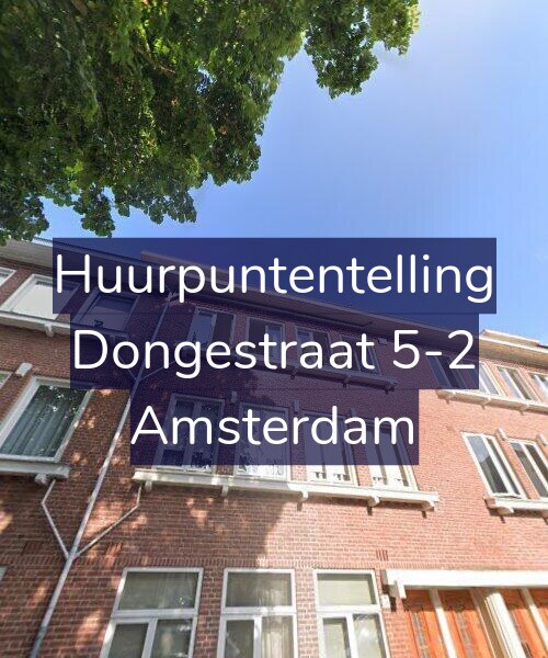 Foto gevel Huurpuntentelling voor Dongestraat 5-2, Amsterdam