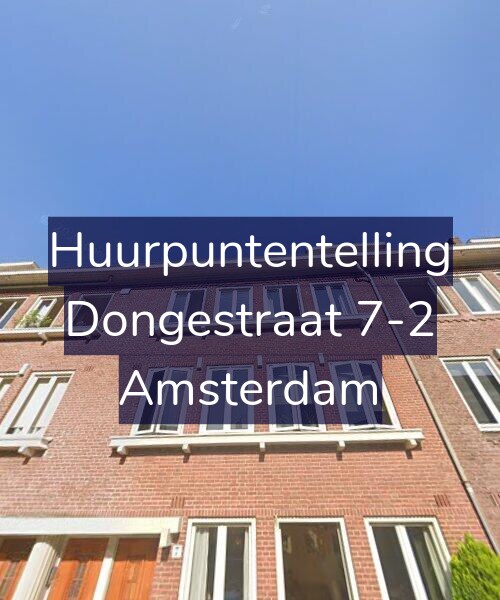 Foto gevel Huurpuntentelling voor Dongestraat 7-2, Amsterdam