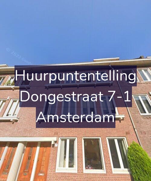 Foto gevel Huurpuntentelling voor Dongestraat 7-1, Amsterdam
