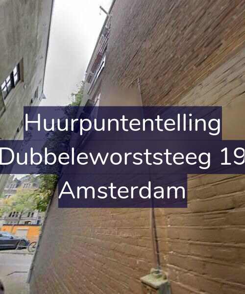 Foto gevel Huurpuntentelling voor Dubbeleworststeeg 19, Amsterdam