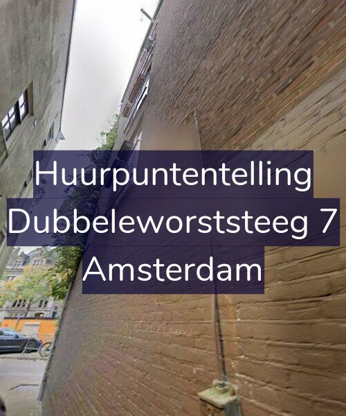 Foto gevel Huurpuntentelling voor Dubbeleworststeeg 7, Amsterdam