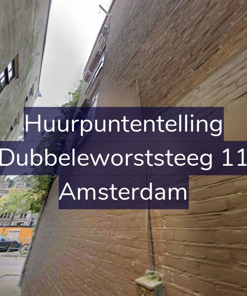 Foto gevel Huurpuntentelling voor Dubbeleworststeeg 11, Amsterdam