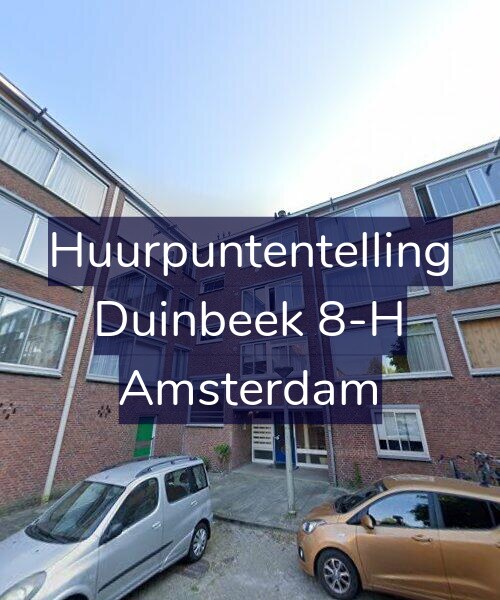 Foto gevel Huurpuntentelling voor Duinbeek 8-H, Amsterdam