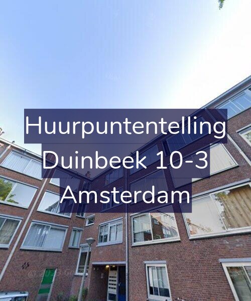 Foto gevel Huurpuntentelling voor Duinbeek 10-3, Amsterdam