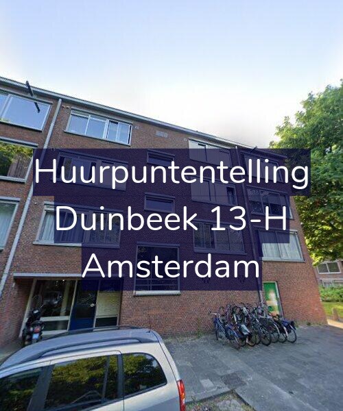 Foto gevel Huurpuntentelling voor Duinbeek 13-H, Amsterdam