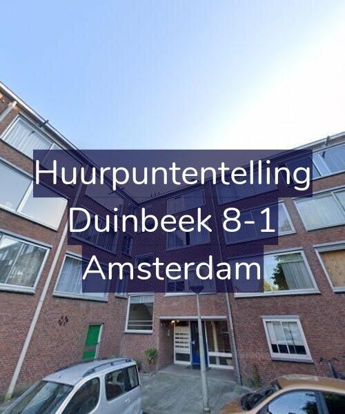 Foto gevel Huurpuntentelling voor Duinbeek 8-1, Amsterdam