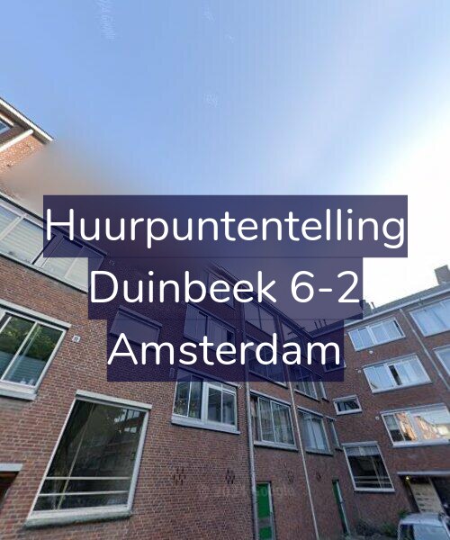 Foto gevel Huurpuntentelling voor Duinbeek 6-2, Amsterdam
